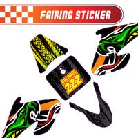 Graphic Kit Decals Fairing Sticker Custom Number For Razor MX500 MX650 - L002 Neon Serpent Skin