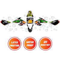 Graphic Kit Decals Fairing Sticker Custom Number For Razor MX500 MX650 - L002 Neon Serpent Skin