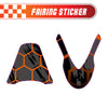 Graphic Kit Decals Fairing Sticker Custom Number For Razor MX500 MX650 - L003 Orange Hexagon