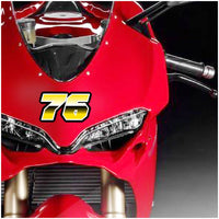 Custom Racing Number Stickers (G001 Gradient Style) – 3-Pack Personalized Dirt Bike & Motorcycle Decals - MC Motoparts