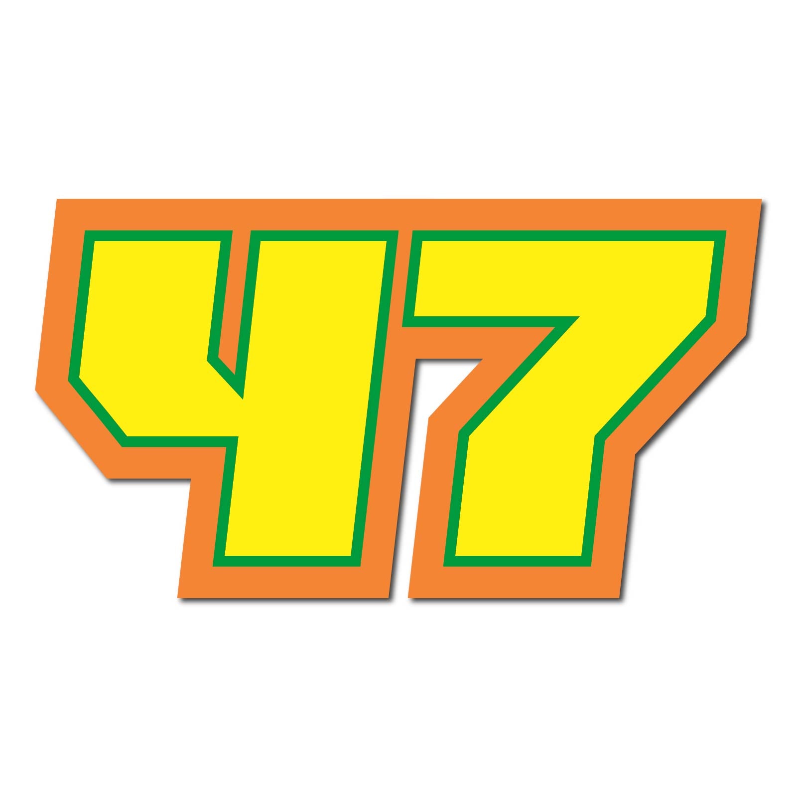 Custom Racing Number Stickers (G002 Style) – 3-Pack Personalized Dirt Bike & Motorcycle Decals - MC Motoparts