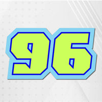 Custom Racing Number Stickers (G002 Style) – 3-Pack Personalized Dirt Bike & Motorcycle Decals - MC Motoparts