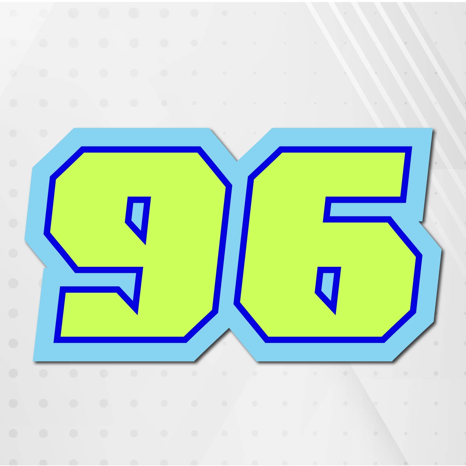 Custom Racing Number Stickers (G002 Style) – 3-Pack Personalized Dirt Bike & Motorcycle Decals - MC Motoparts