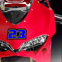 Custom Racing Number Stickers (G002 Style) – 3-Pack Personalized Dirt Bike & Motorcycle Decals - MC Motoparts