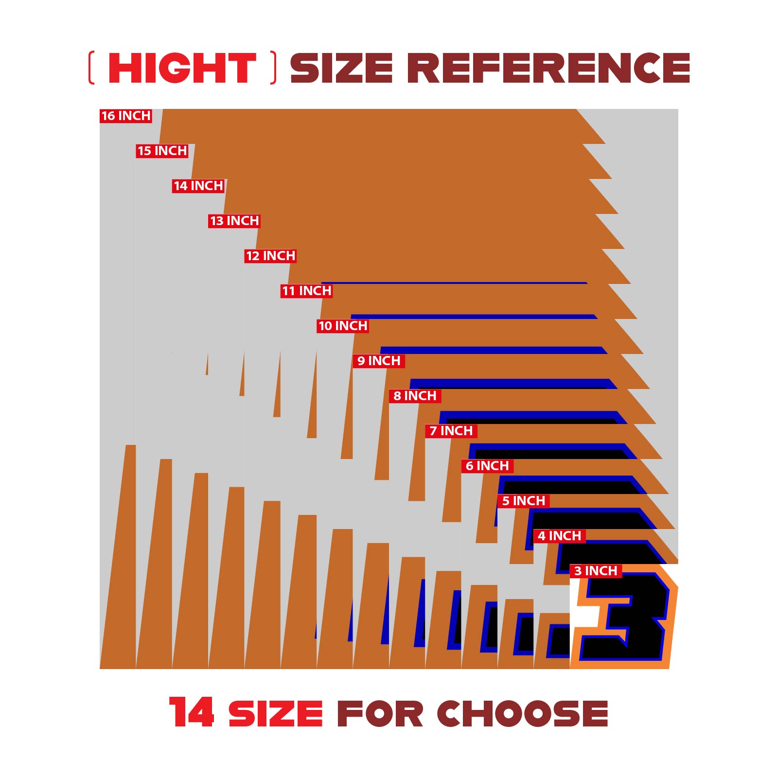 Custom Racing Number Stickers (G002 Style) – 3-Pack Personalized Dirt Bike & Motorcycle Decals - MC Motoparts