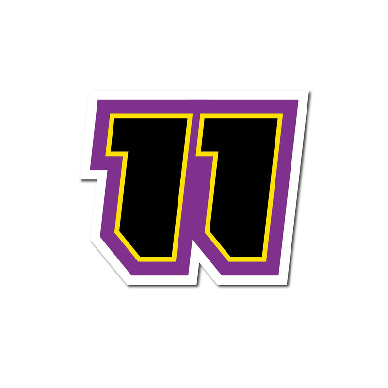 Custom Racing Number Stickers (G003 White Outline Style) – 3-Pack Personalized Dirt Bike & Motorcycle Decals - MC Motoparts