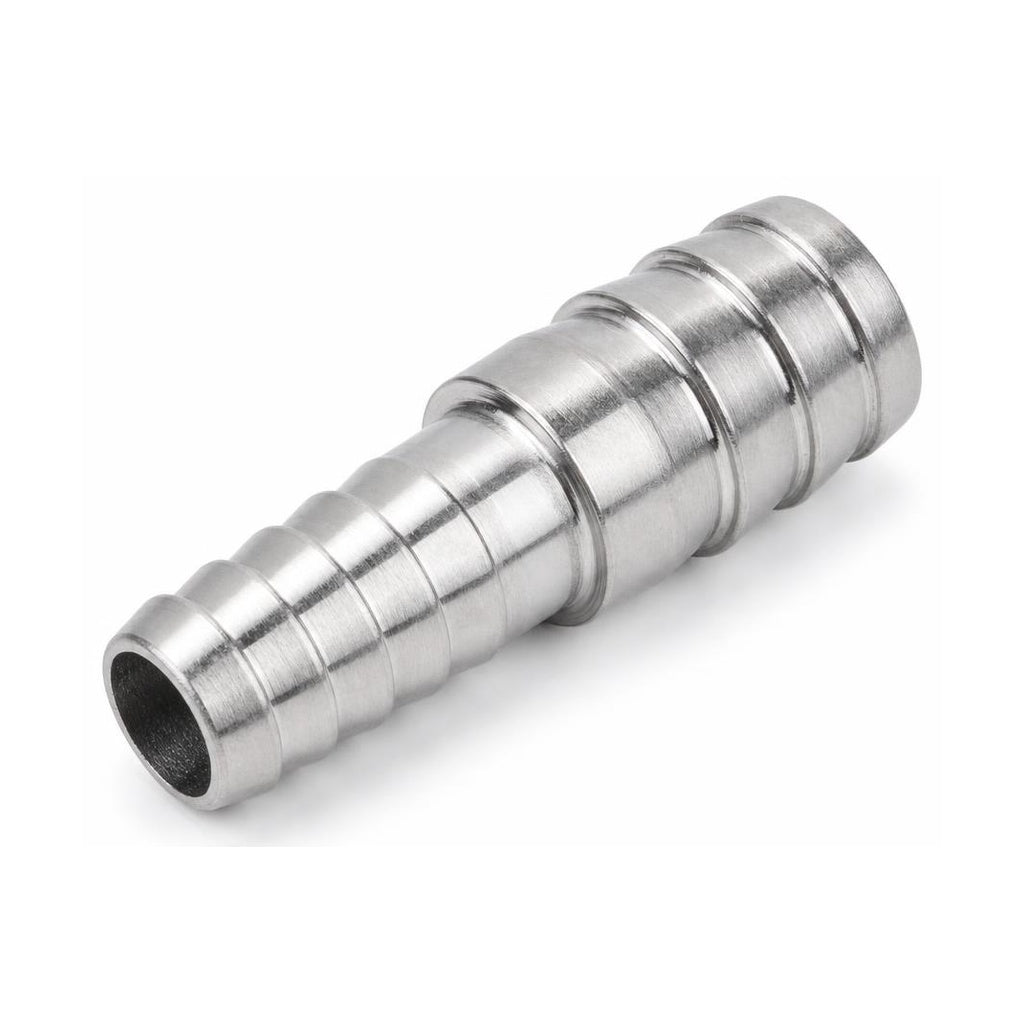 MC Motoparts 304 stainless steel hose barb reducer adapter, 12mm to 16mm straight 50mm coupler