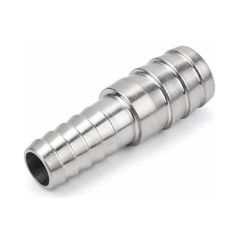 MC Motoparts 304 stainless steel hose barb reducer adapter, 12mm to 16mm straight 50mm coupler