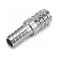 MC Motoparts 304 stainless steel hose barb reducer joiner, 16mm to 22mm, 50mm straight fitting