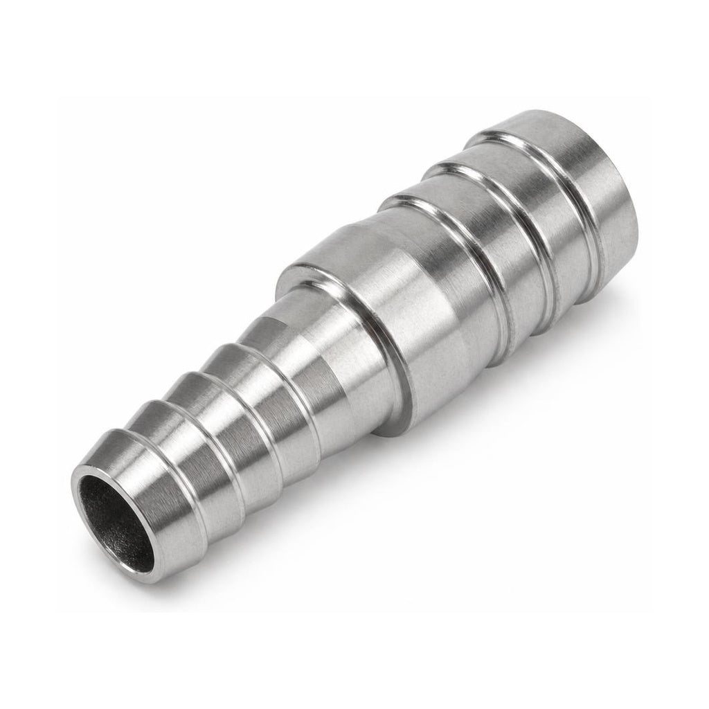 MC Motoparts 304 stainless steel hose barb reducer joiner, 16mm to 22mm, 50mm straight fitting