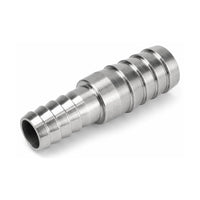 MC Motoparts 304 stainless steel 20mm to 25mm hose barb reducer joiner coupler, 50mm straight fitting