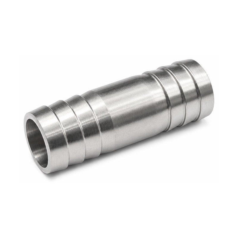 MC Motoparts 25mm 304 stainless steel straight hose barb joiner adapter, 60mm splicer fitting