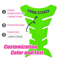 Custom Motorcycle Gas Tank Pad Protector Anti-Slip Fish Bone Shield - Upload Your Photo Image to create your unique TANK PAD