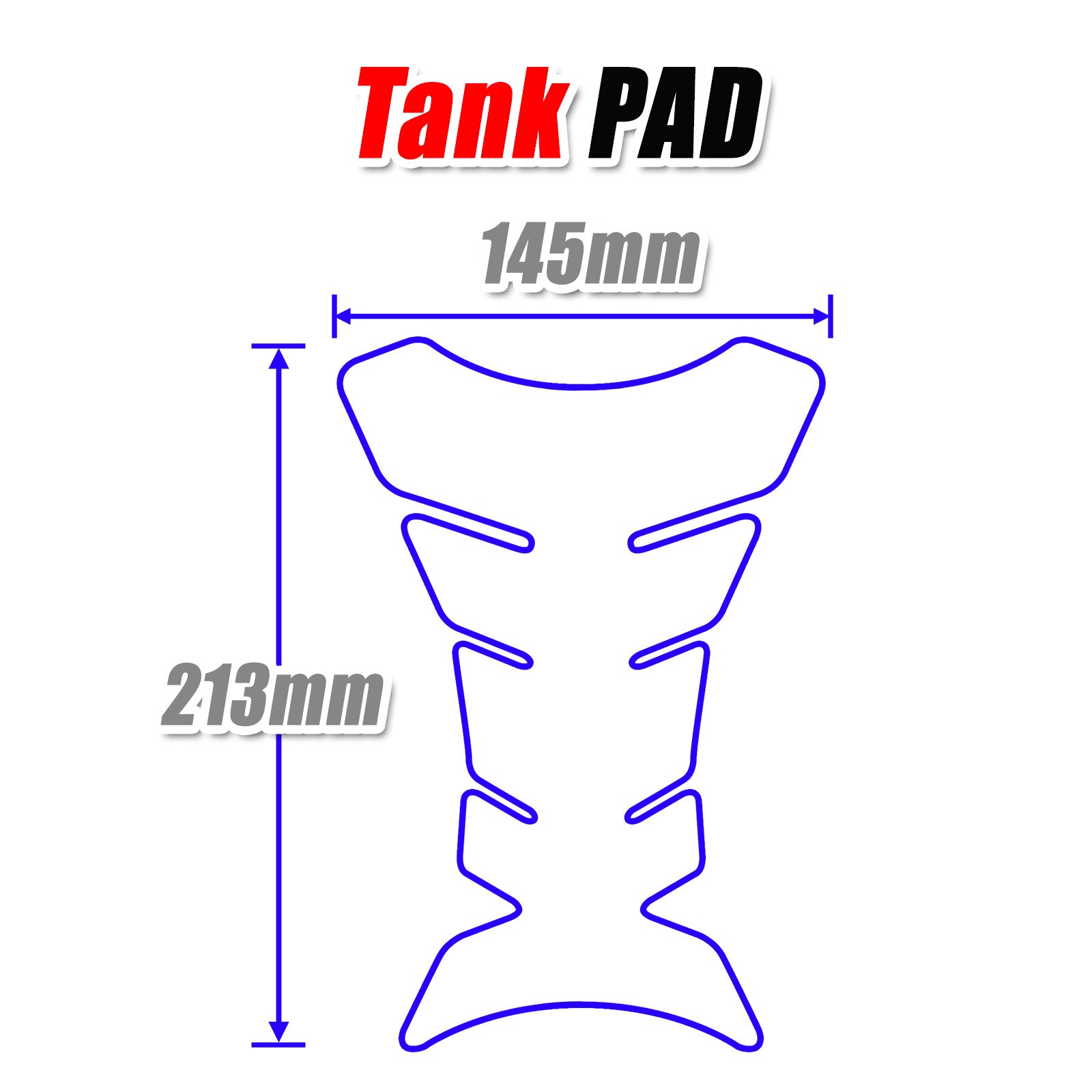 Custom Motorcycle Gas Tank Pad Protector Anti-Slip Fish Bone Shield - Upload Your Photo Image to create your unique TANK PAD