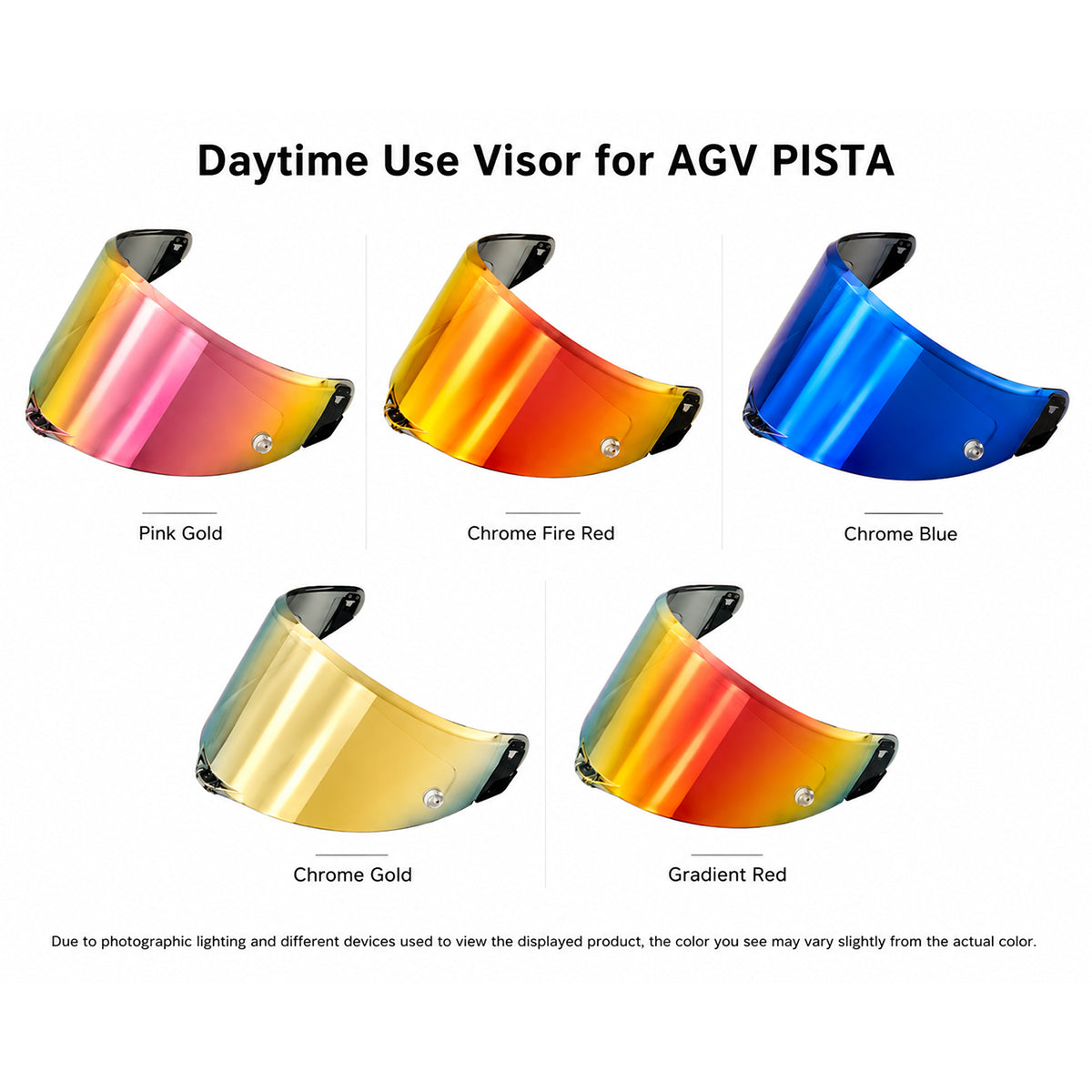 For AGV PISTA GPR GPRR CORSA R RACE 3 Replacement Visor – Tinted & Spectra Mirror Finishes - Daytime Use Series