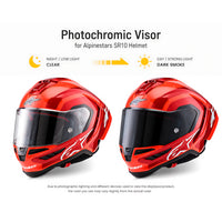 For Alpinestars SR10 Supertech Replacement Visor - Photochromic Visor – Clear to Dark Transition