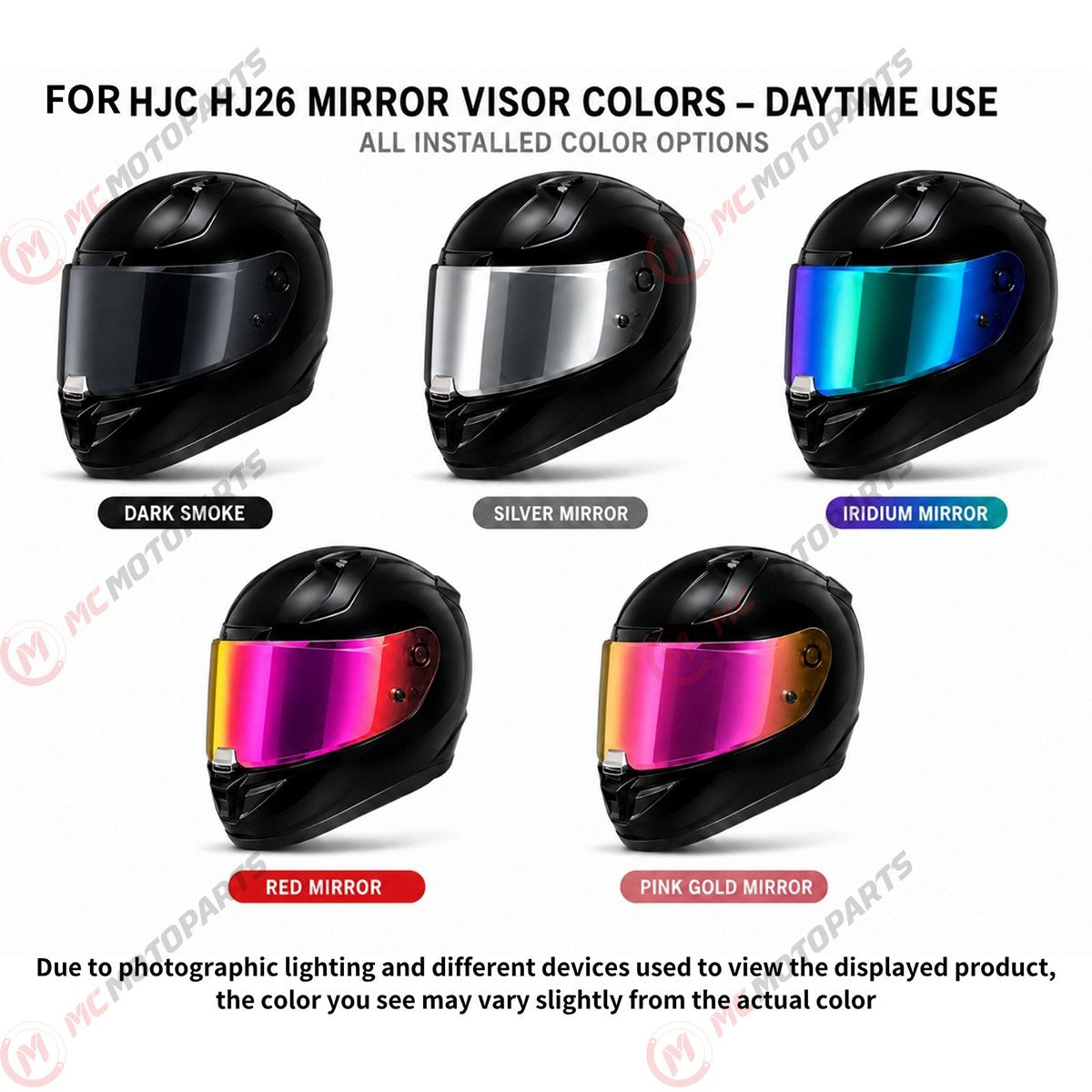 For HJC RPHA 11 70 Replacement Visor (HJ26 / ST) – Tinted & Spectra Mirror Finishes - Daytime Use Series