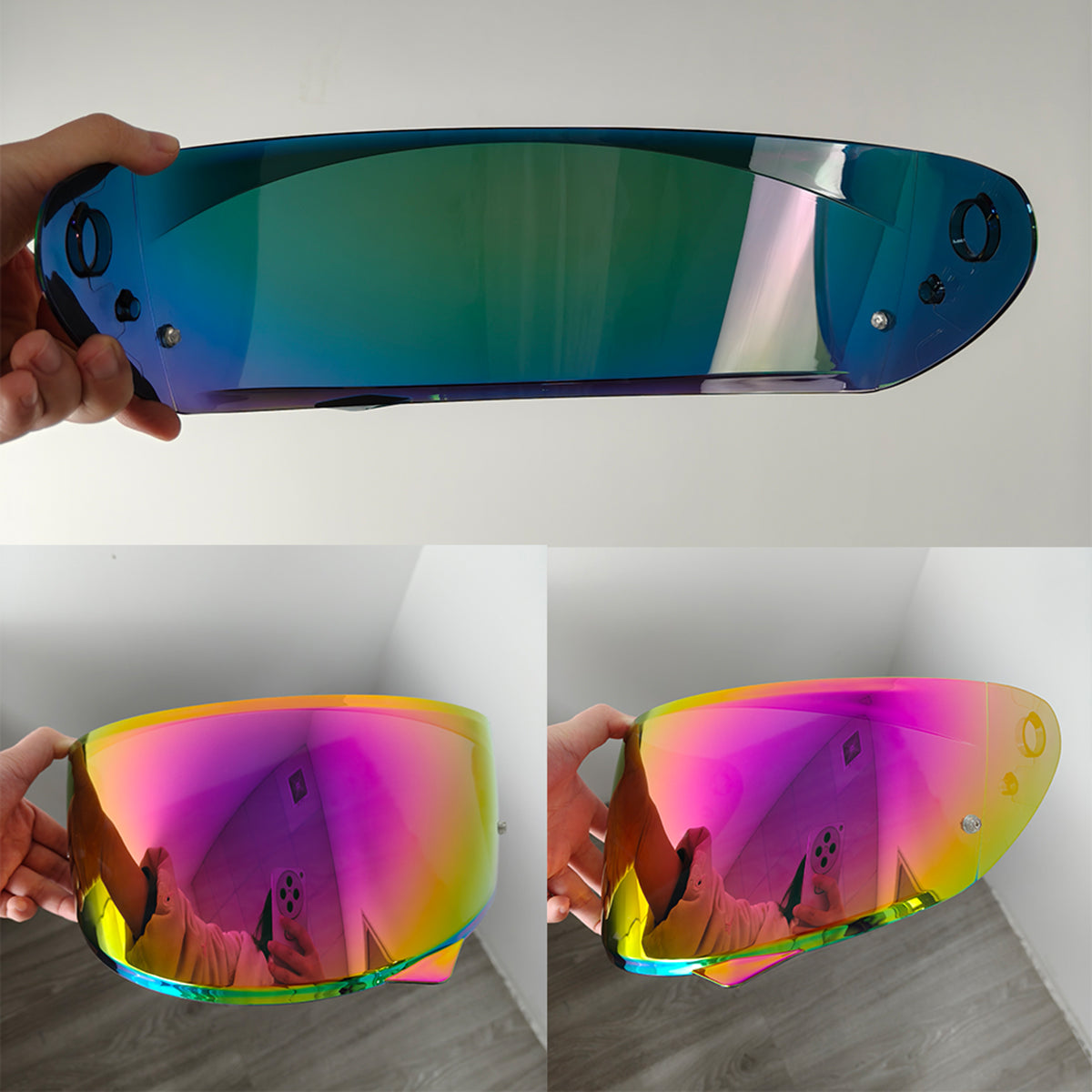 For HJC C10 Replacement Visor (HJ34P) – Tinted & Spectra Mirror Finishes - Daytime Use Series