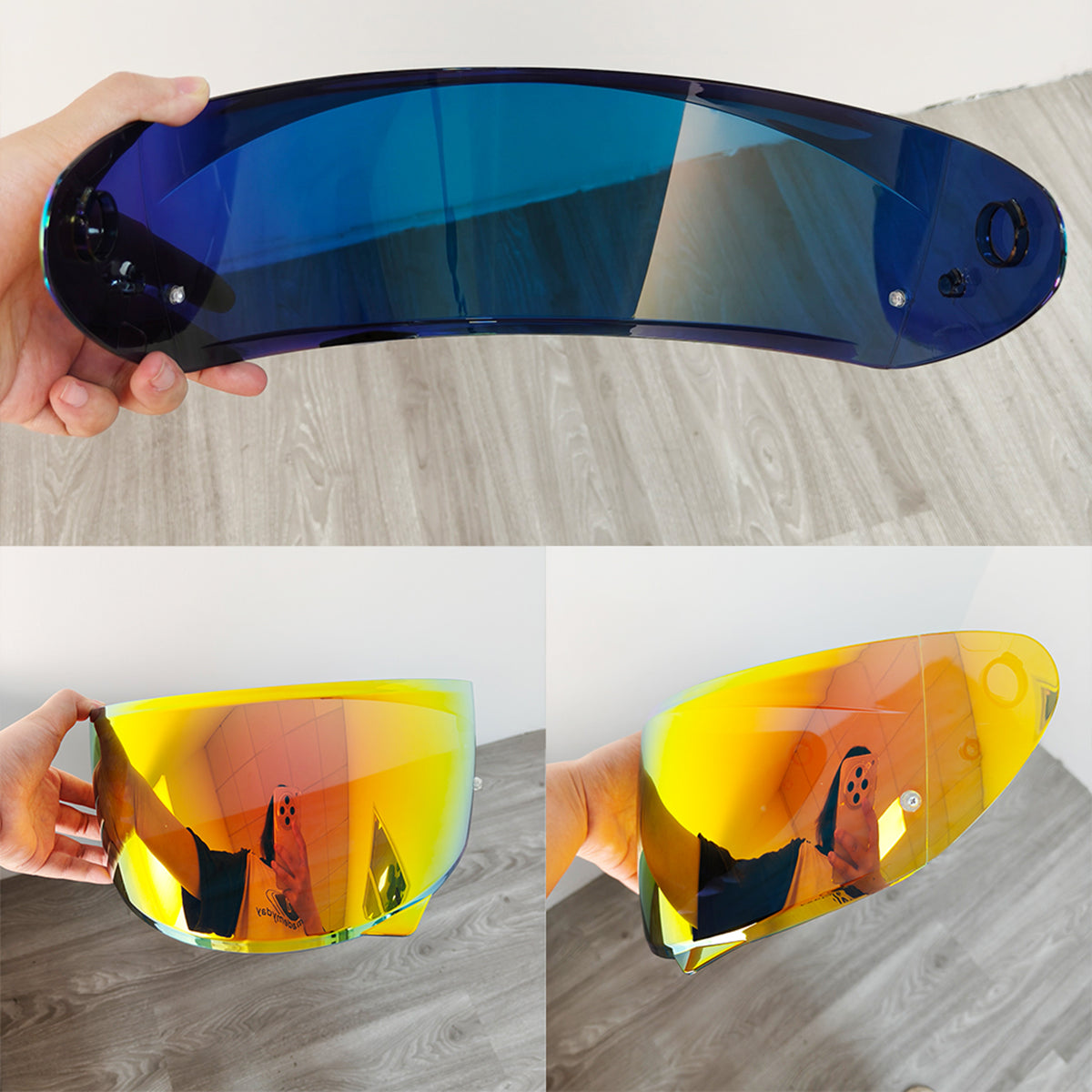For HJC C10 Replacement Visor (HJ34P) – Tinted & Spectra Mirror Finishes - Daytime Use Series