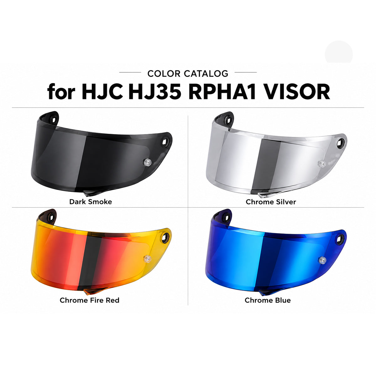 For HJC RPHA 1 Replacement Visor (HJ35) – Tinted & Spectra Mirror Finishes - Daytime Use Series