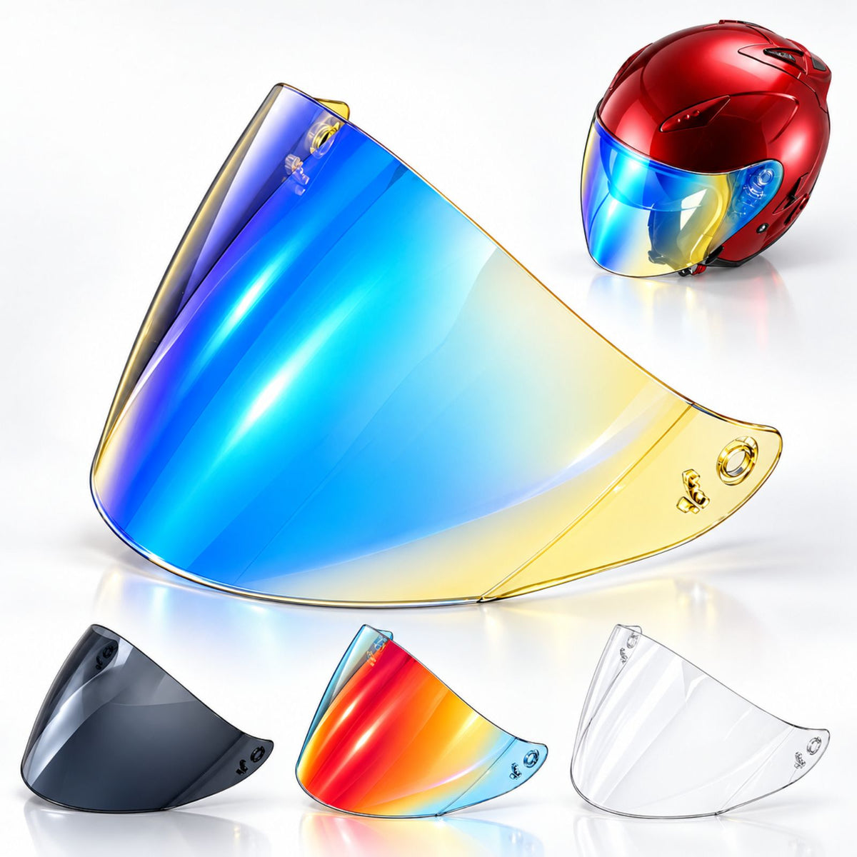 For KYT GP Helmet Replacement Visor Light Tint Finishes Clear Day Night Use Series
