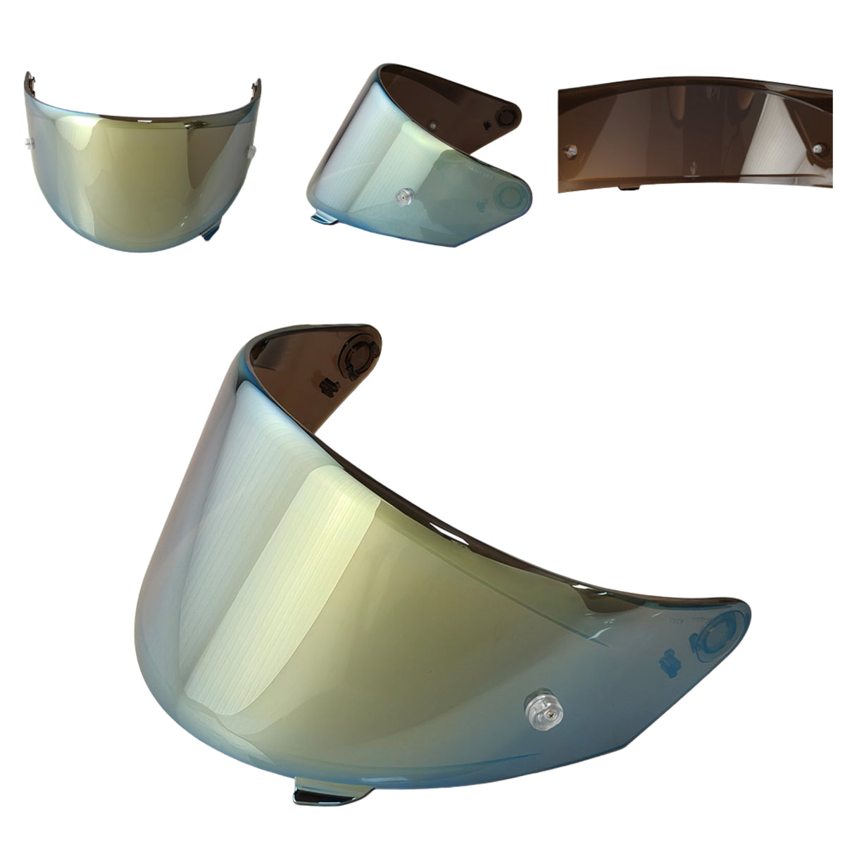 For KYT NFR NF NX NXR NZ ST Helmet Replacement Visor Tinted Spectra Mirror Finishes - Daytime Use Series