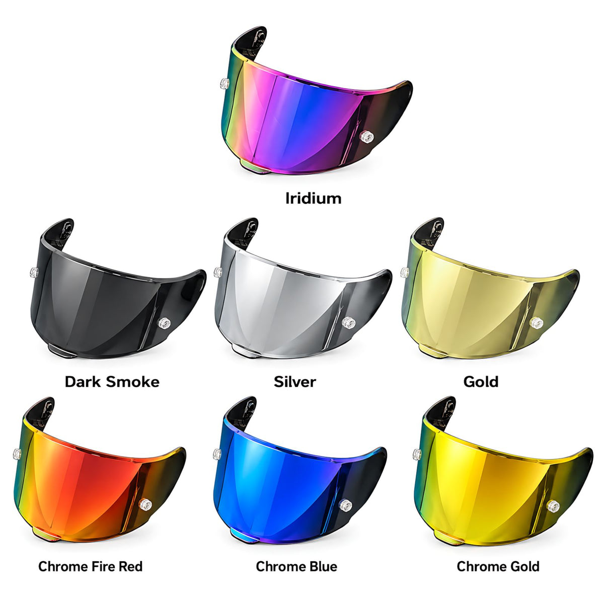 For KYT TT Course Helmet Replacement Visor Tinted Spectra Mirror Finishes - Daytime Use Series