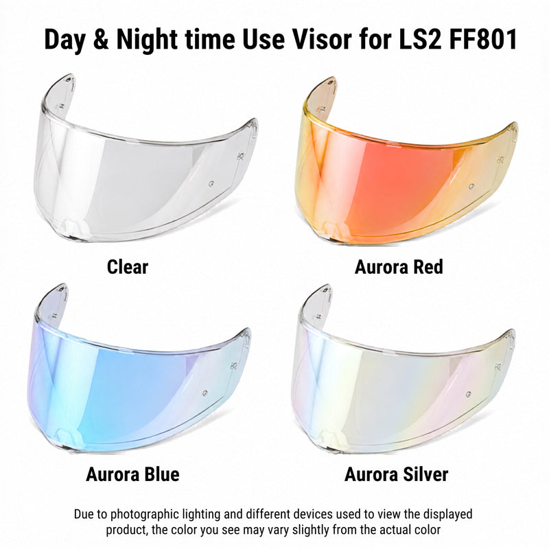 Light tint and clear LS2 Citation Sedici Strada 2/3 FT2 Vector helmet visor by MC Motoparts for day and night riding.