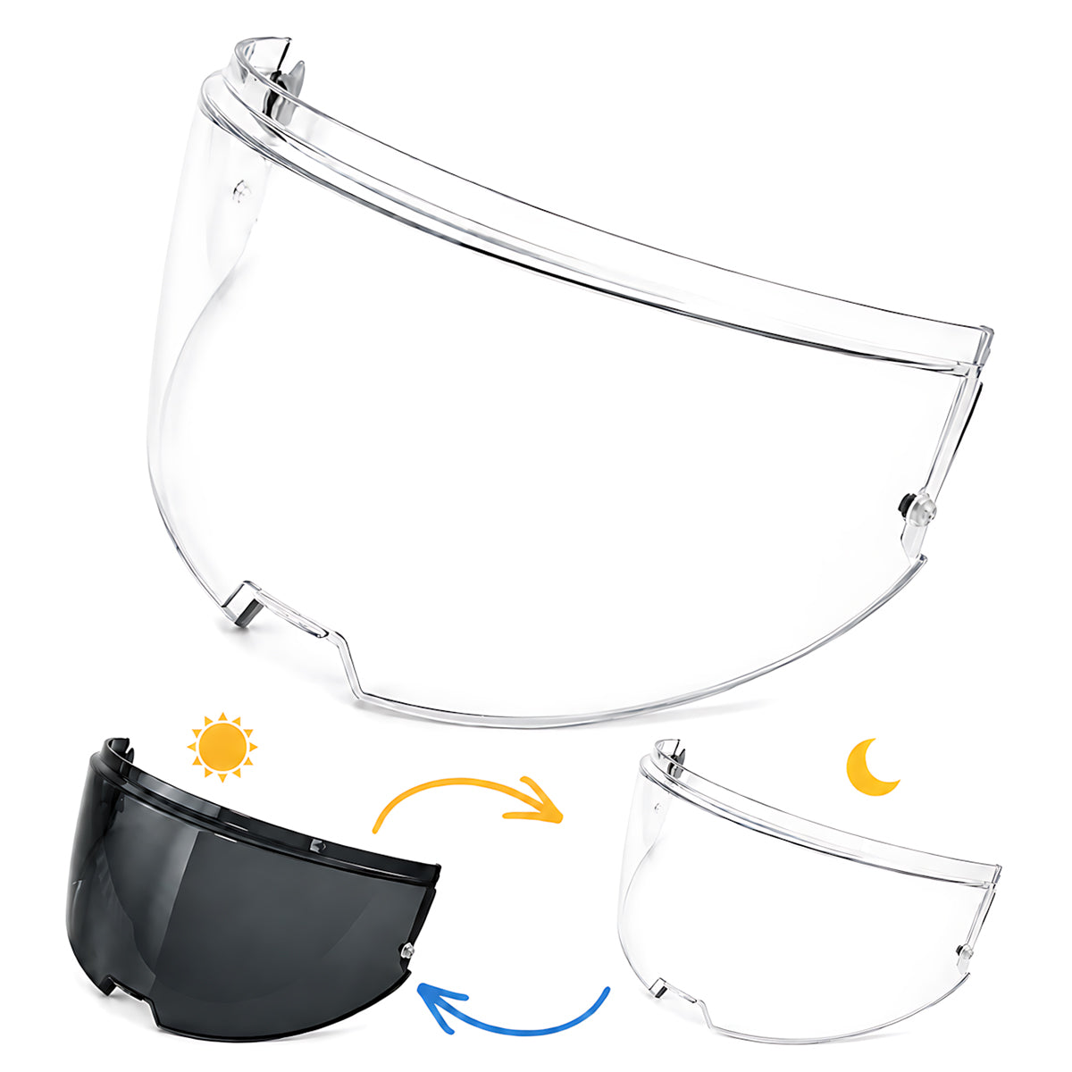 For LS2 Advant Replacement Visor (FF906) - Photochromic Visor – Clear to Dark Transition