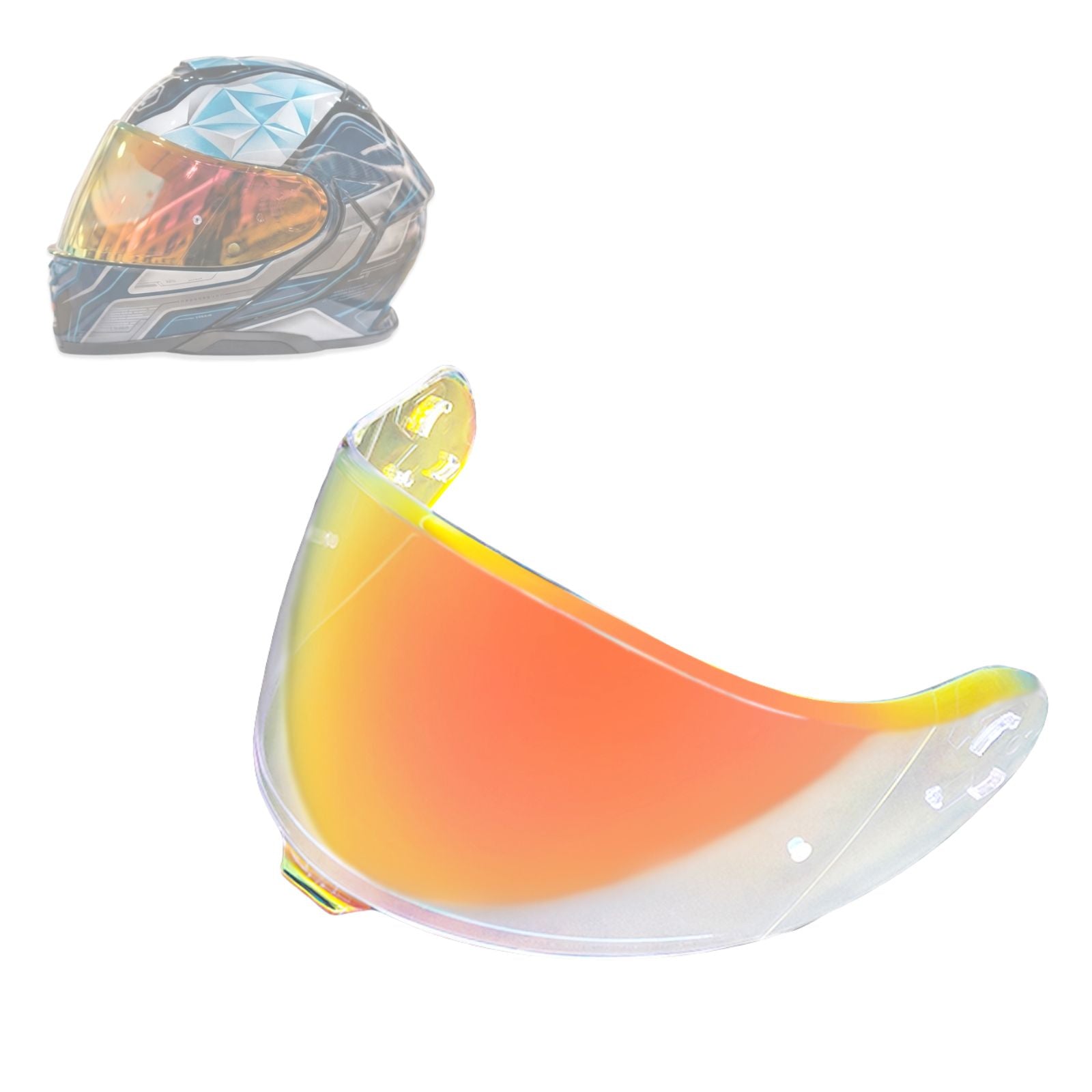 Shoei GT-Air 3 helmet visor by MC Motoparts, light tint and clear options for day and night riding visibility.