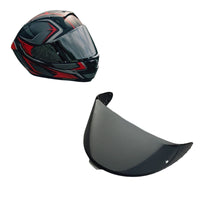 Black Shoei X-15 X-Fifteen helmet visor by MC Motoparts, clear daytime use shield for Shoei motorcycle helmets.