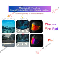Clear daytime helmet visor for Shoei X-15 X-Fifteen X-SPR PRO RF-1400 NXR 2 CWR-F2 helmet by MC Motoparts, showing reflective surface.
