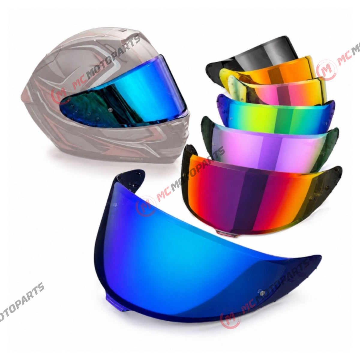 MC Motoparts helmet visor for Shoei X-15 X-Fifteen X-SPR PRO Z8 RF-1400 NXR 2 CWR-F2 helmet, daytime use, clear protective shield.