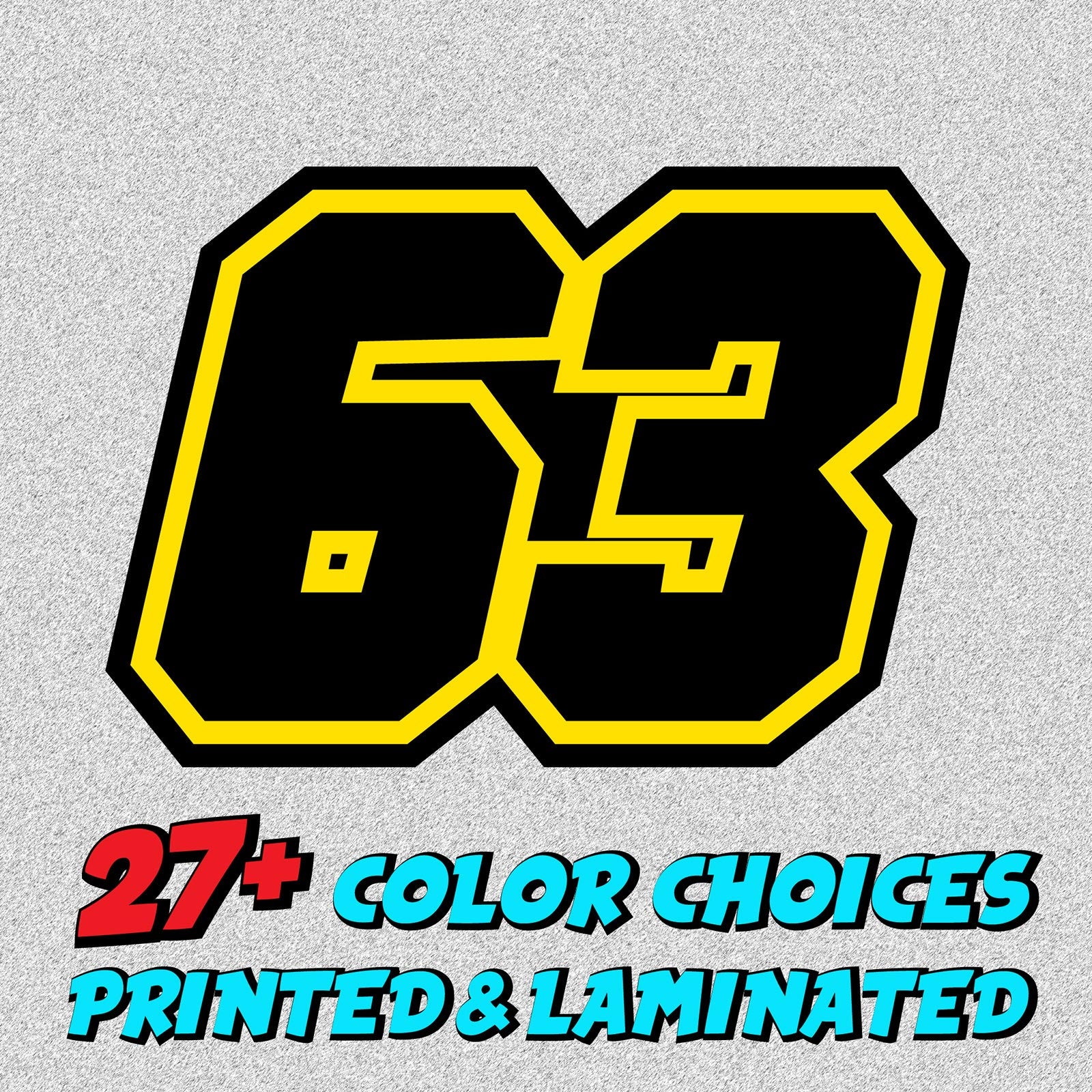 Personalize Custom MX Dirt Bike Motorcycle Racing Number Stickers - N31