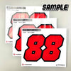Personalize Custom MX Dirt Bike Motorcycle Racing Number Stickers - N31
