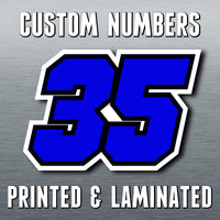 Personalize Custom MX Dirt Bike Motorcycle Racing Number Stickers - N31