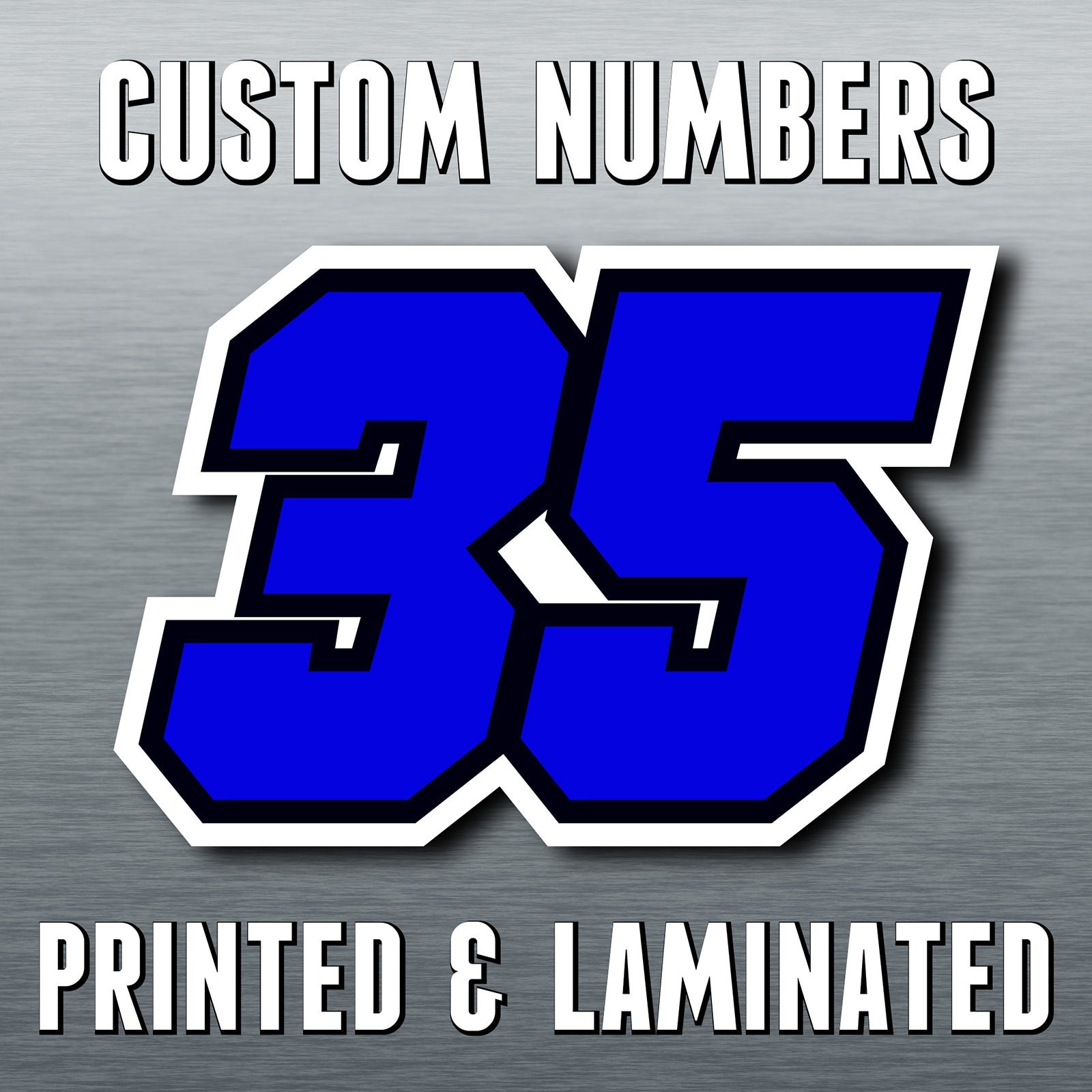 Personalize Custom MX Dirt Bike Motorcycle Racing Number Stickers - N31