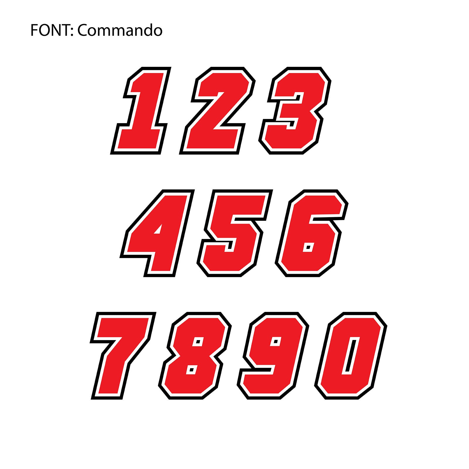 Personalize Custom MX Dirt Bike Motorcycle Racing Number Stickers - N31