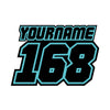 Personalize Custom MX Dirt Bike Motorcycle Racing Number Name Stickers - N31