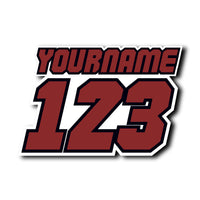 Personalize Custom MX Dirt Bike Motorcycle Racing Number Name Stickers - N31