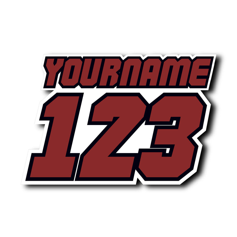 Personalize Custom MX Dirt Bike Motorcycle Racing Number Name Stickers - N31