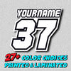 Personalize Custom MX Dirt Bike Motorcycle Racing Number Name Stickers - N31