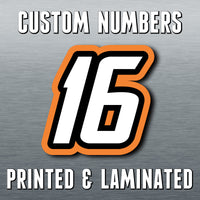 Personalize Custom MX Dirt Bike Motorcycle Racing Number Stickers - N32