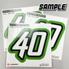 Personalize Custom MX Dirt Bike Motorcycle Racing Number Stickers - N32