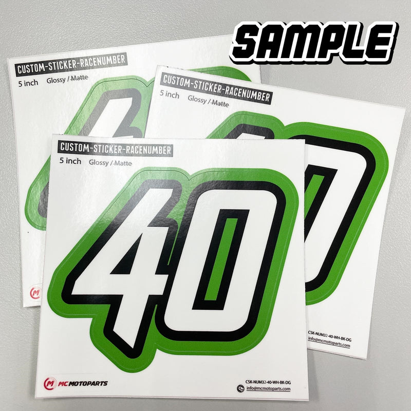 Personalize Custom MX Dirt Bike Motorcycle Racing Number Stickers - N32