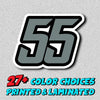 Personalize Custom MX Dirt Bike Motorcycle Racing Number Stickers - N32