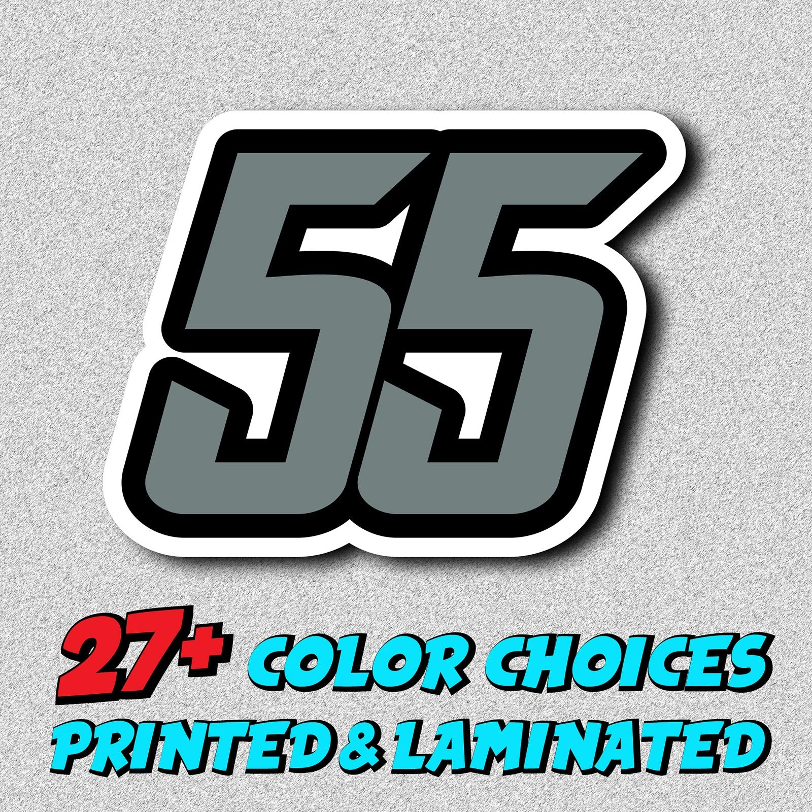 Personalize Custom MX Dirt Bike Motorcycle Racing Number Stickers - N32