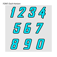 Personalize Custom MX Dirt Bike Motorcycle Racing Number Stickers - N32