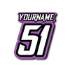 Personalize Custom MX Dirt Bike Motorcycle Racing Number Name Stickers - N32
