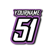 Personalize Custom MX Dirt Bike Motorcycle Racing Number Name Stickers - N32